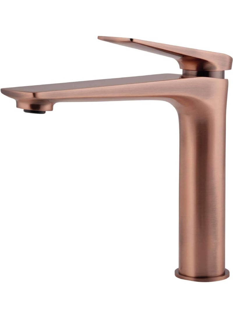 واي دي صنبور حوض حمام عصري بمقبض واحد، صنبور خلاط حوض طويل، يُثبت على سطح الحوض، يتميز بتدفق مياه سلس، سهل التركيب. - Image 1